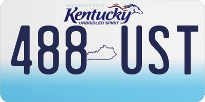 KY license plate 488UST
