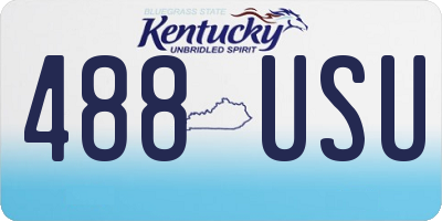 KY license plate 488USU