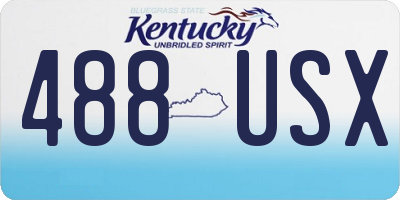 KY license plate 488USX
