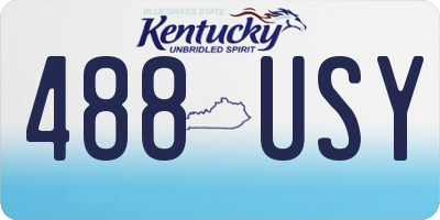 KY license plate 488USY