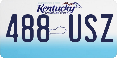 KY license plate 488USZ