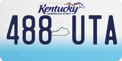 KY license plate 488UTA