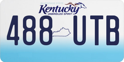 KY license plate 488UTB