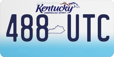 KY license plate 488UTC