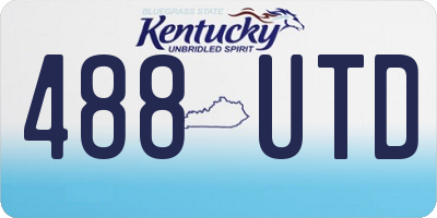 KY license plate 488UTD
