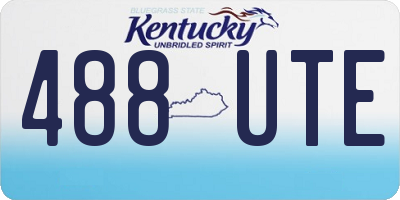 KY license plate 488UTE