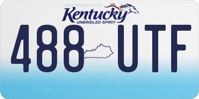 KY license plate 488UTF