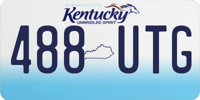 KY license plate 488UTG