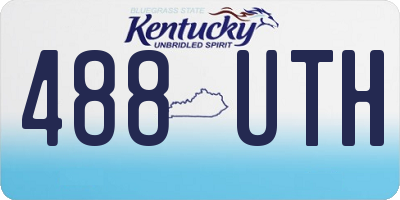KY license plate 488UTH
