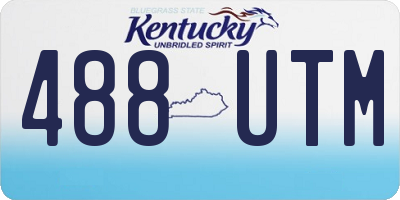 KY license plate 488UTM