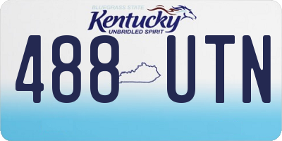 KY license plate 488UTN