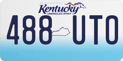 KY license plate 488UTO