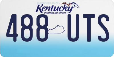 KY license plate 488UTS