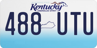 KY license plate 488UTU