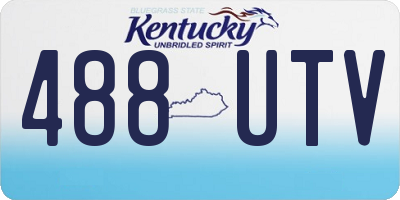 KY license plate 488UTV