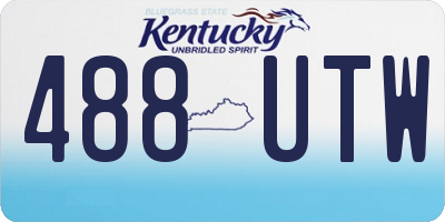 KY license plate 488UTW