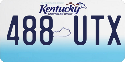 KY license plate 488UTX
