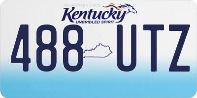 KY license plate 488UTZ