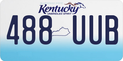 KY license plate 488UUB