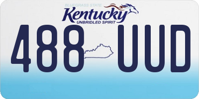 KY license plate 488UUD