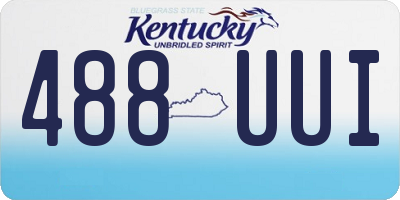 KY license plate 488UUI