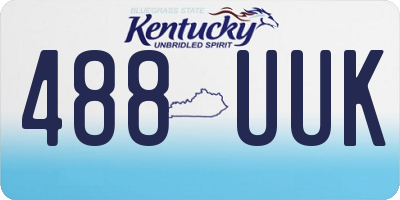KY license plate 488UUK