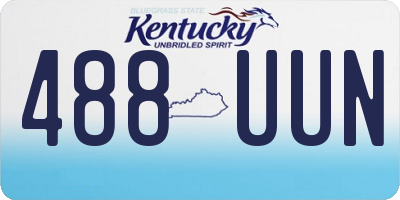 KY license plate 488UUN