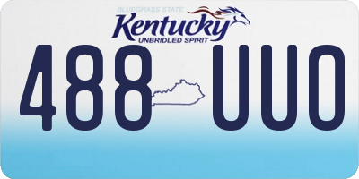 KY license plate 488UUO