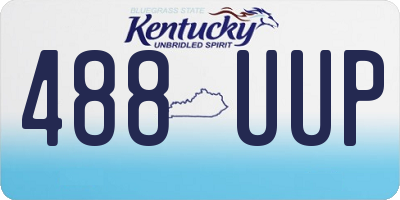 KY license plate 488UUP
