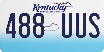 KY license plate 488UUS