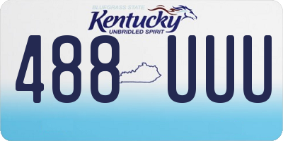 KY license plate 488UUU