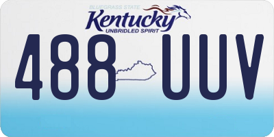 KY license plate 488UUV