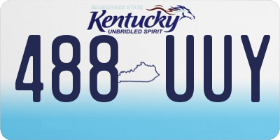 KY license plate 488UUY
