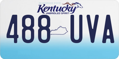 KY license plate 488UVA