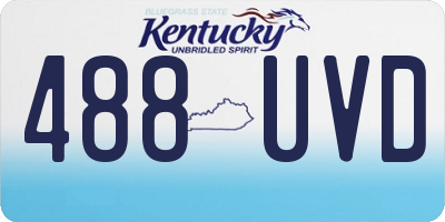 KY license plate 488UVD