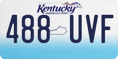 KY license plate 488UVF