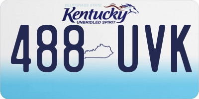 KY license plate 488UVK