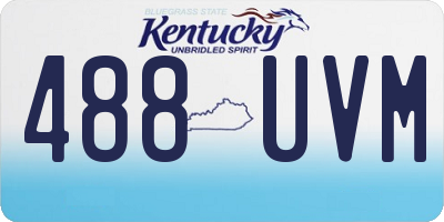 KY license plate 488UVM