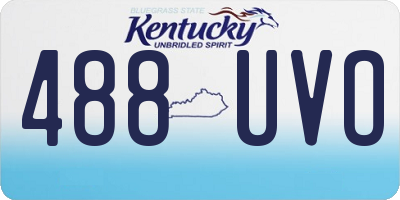 KY license plate 488UVO