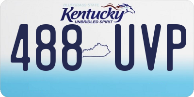KY license plate 488UVP