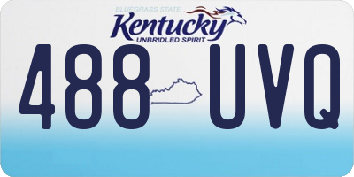 KY license plate 488UVQ