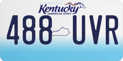 KY license plate 488UVR