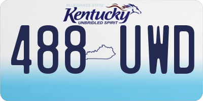 KY license plate 488UWD
