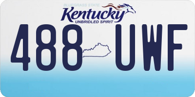 KY license plate 488UWF