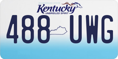 KY license plate 488UWG