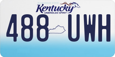KY license plate 488UWH