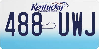 KY license plate 488UWJ
