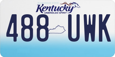 KY license plate 488UWK