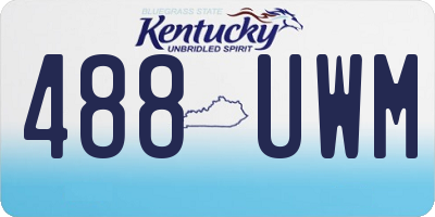 KY license plate 488UWM