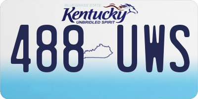 KY license plate 488UWS